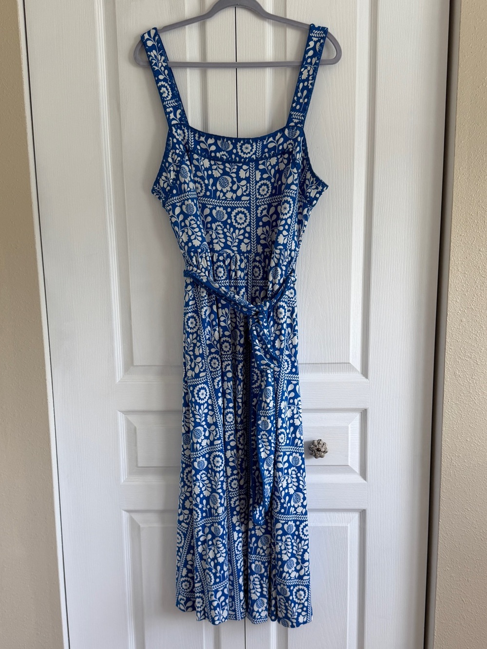 Boden Square Neck Seam Midi Dress - Picture 4 of 7
